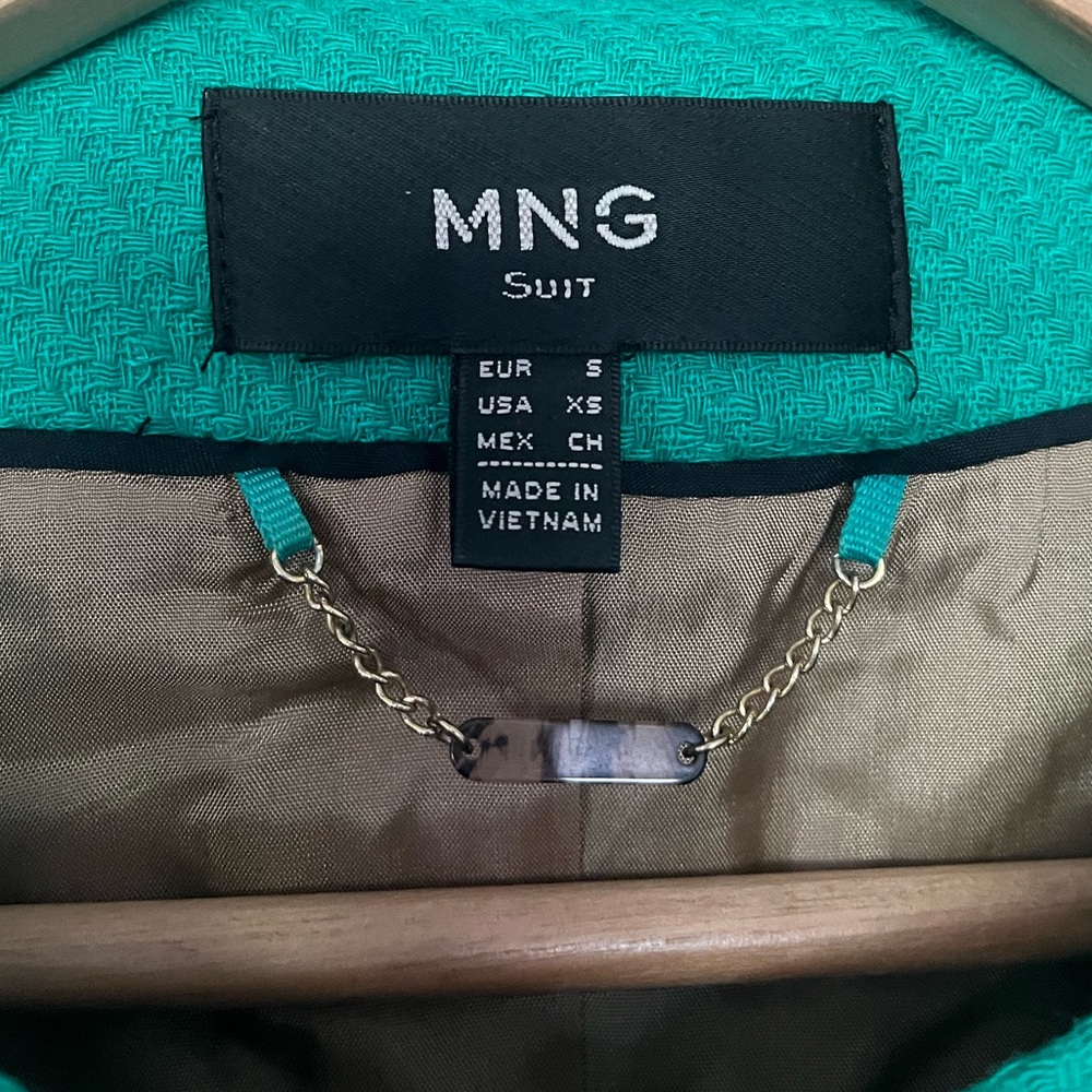 {Mng By Mango} Blazer Jacket In Green - Womens Xs - image 7